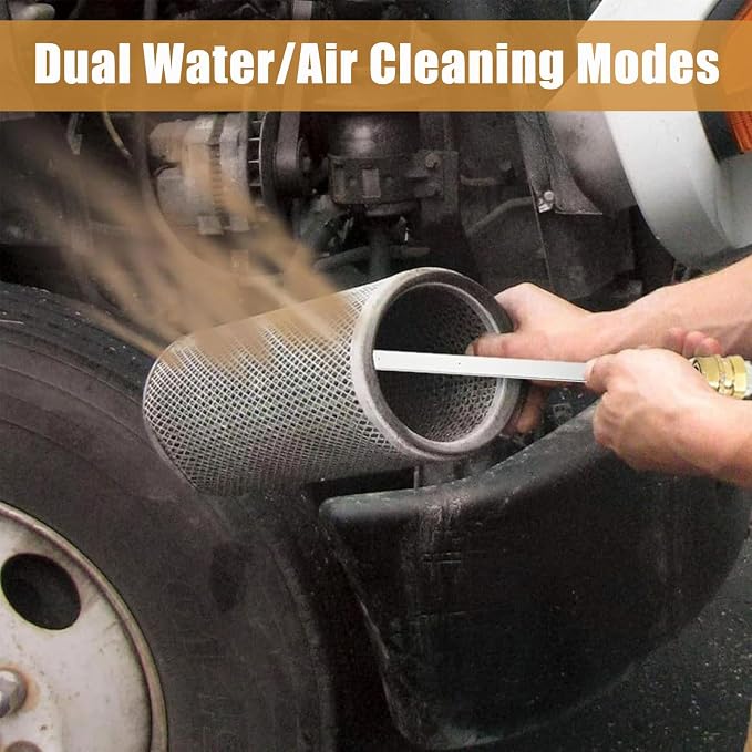 Radiator Cleaning Wand for Pressure Washer, Radiator Cleaning Tool, Car Radiator Cleaner Wand Tool with 1/4'' Quick Coupler for Household Cars, Trucks, RV (32 in (Five-Hole))