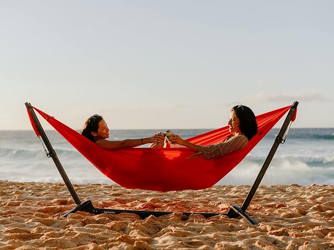 KAMMOK: Roo Double Hammock +Python 10' Bundle | Our Bestselling Hammock & Tree Friendly Straps | 100% Recycled Water Resistant Ripstop Fabric | Lifetime Adventure Grade Warranty, Pine Green