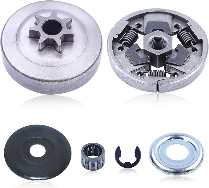 .325"7T Sprocket Clutch Drum Fit for Stihl MS261 MS271 MS291 Chainsaw with Needle Bearing Washer E-Clip Worm Gear Kit Replace 1121 160 2051 1141 640 2001