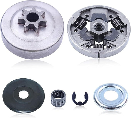 .325"7T Sprocket Clutch Drum Fit for Stihl MS261 MS271 MS291 Chainsaw with Needle Bearing Washer E-Clip Worm Gear Kit Replace 1121 160 2051 1141 640 2001
