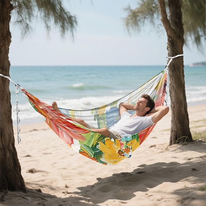 Flowers Sunflower Flower Amaryllis Hammocks Tree Hammock for Outside Beach Patio Garden