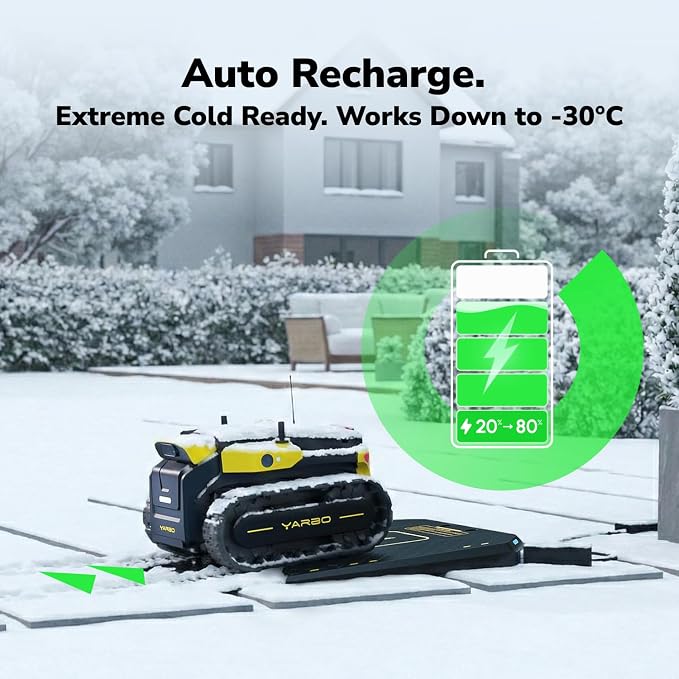 YARBO Core All-Terrain Security Robot - SAM Patrol, Live Cameras, Two-Way Audio, 500lbs Towing + Mowing/Snow/Leaf Modules