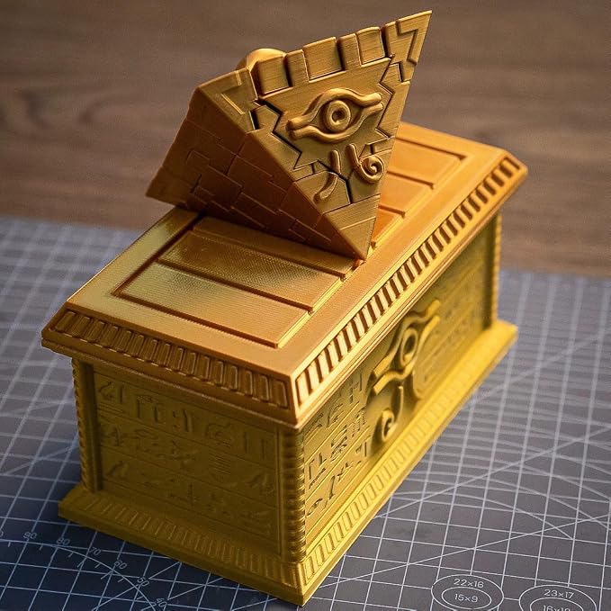Millennium Sarcophagus Deck Box with Millennium Puzzle | Storage & Display Case | Cosplay Props Fan Gift