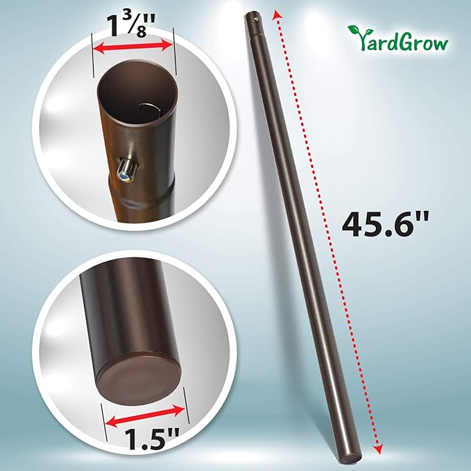 YardGrow Replacement Umbrella Lower Pole for Patio Umbrella, with Bullet Buckle, with bullet buckle