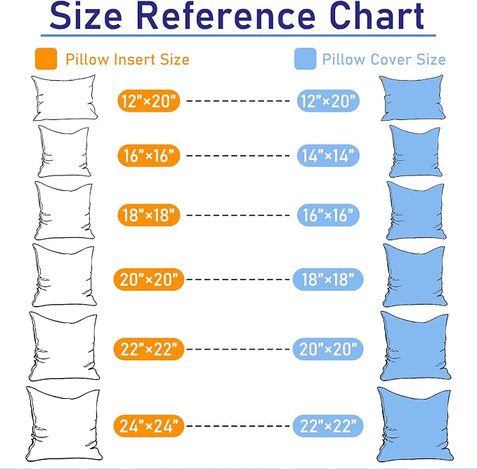 Outdoor Pillows 20x20 Set of 2 Water Resistant Throw Pillow Inserts | Square Waterproof Pillows, Convenient Zipper Design, Fluffy & Supportive, Decorative Pillow for Patio Porch & Couch