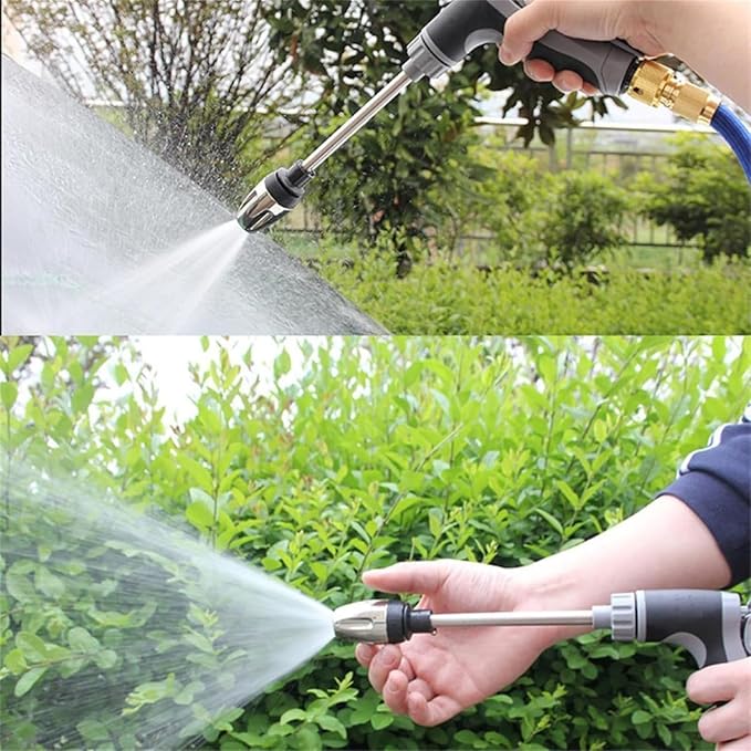 Hose Hawk Pressure Washer, Hosehawk Pro Multi Function High Pressure Water Jet with 360° Rotating Nozzle, 3 Spray Modes (Grey-1)