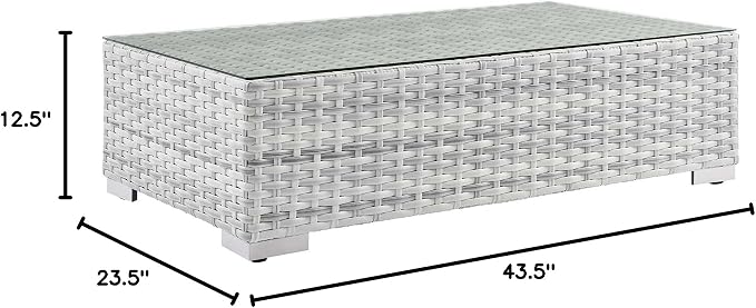 Modway EEI-4299-LGR Coffe Table, Light Gray 23.5 x 43.5 x 12.5