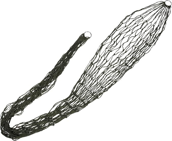 Military Green Outdoor Hammock for Camping and Indoor Use, 240x80cm Thick Nylon Rope Net Swing with Straps and Carry Bag, Portable Relaxation Gear for Backyard and Travel