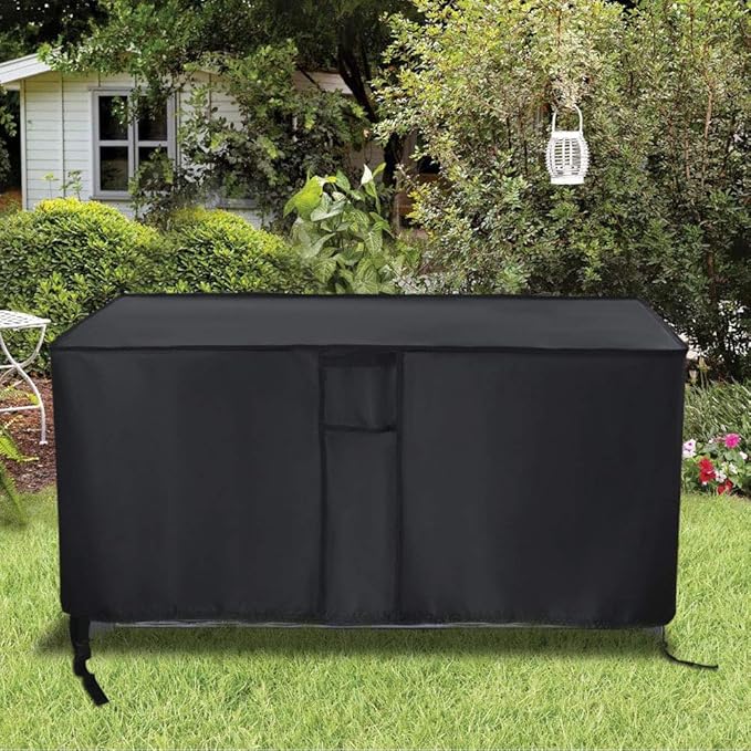 Patio Deck Box Cover for XXL 230 Gallon Outdoor Storage Box, Waterproof Outdoor Storage Box Cover Rectangle Furniture Covers - 64 x 32 x 33 Inch