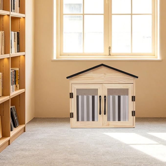 Library Book Exchange Box Weatherproof Wood Cabinet for DIY Outdoor Indoor Book Storage,Literature Exchange Box for Community,Schools & Neighborhood Sharing (TypeA)