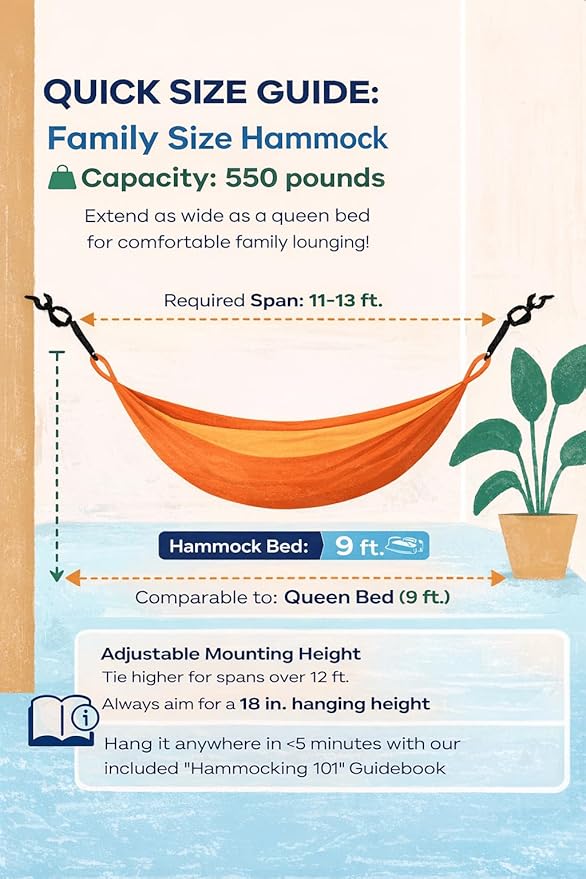 Handwoven Hammock by Yellow Leaf Hammocks - Family Size, Fits 2+ PPL, 550lb max - Weathersafe, Super Strong, Easy to Hang, Ultra Soft, Artisan Made - Color: Natural Khaki