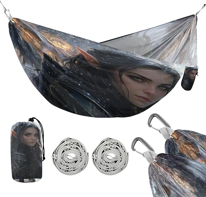 Archers Game Anime Girl Hammocks with Portabl Carry Bag Swing Hammock for Patio Backyard Lounge Base