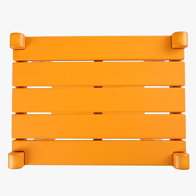 WestinTrends Malibu 36" Outdoor Adirondack HDPE 2-Tier Patio Side Table, Orange