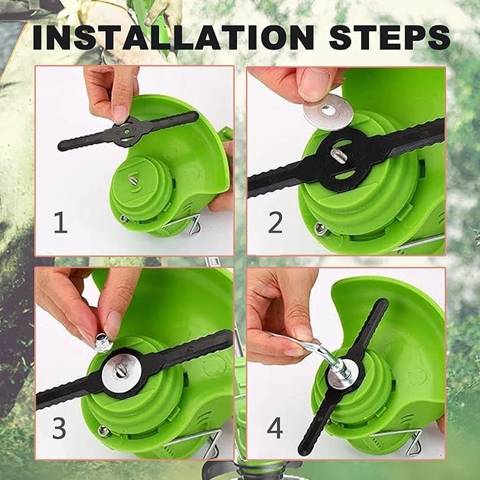 Trimmer Accessories, Replacement String Blades for Cordless Weed Wacker, Electric Weed Trimmer Battery Powered Brush Cutter String Blades Heads for Weed Trimmer (Weed Wacker String*10)