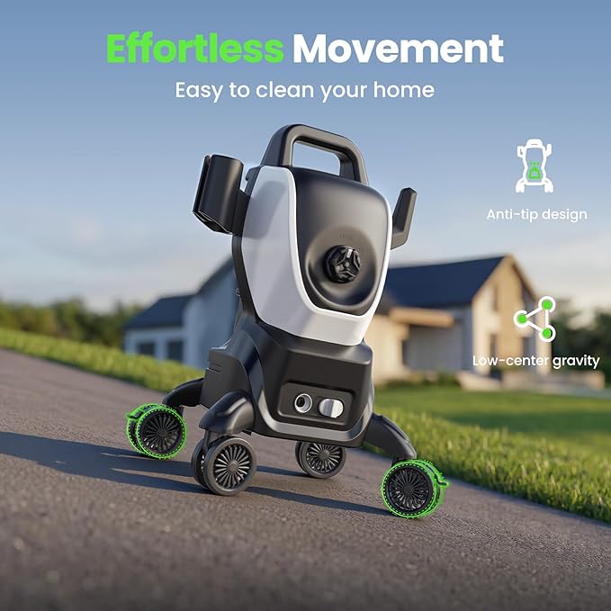 Pressure Washers, Power Washers 4500PSI 2.6GPM with 4 Wheels, High Pressure Cleaning Machine for Cars/Fences/Driveways/Patios/Farms/Home Cleaning