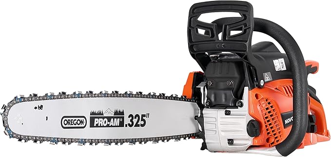 50CC Gas Powered Chainsaw With 2-Cycle Engine 20 &18 Inch Handheld Chain Saw Gas With Automatic Oiler For Tree Trimming Wood Cutting and Land Clearing