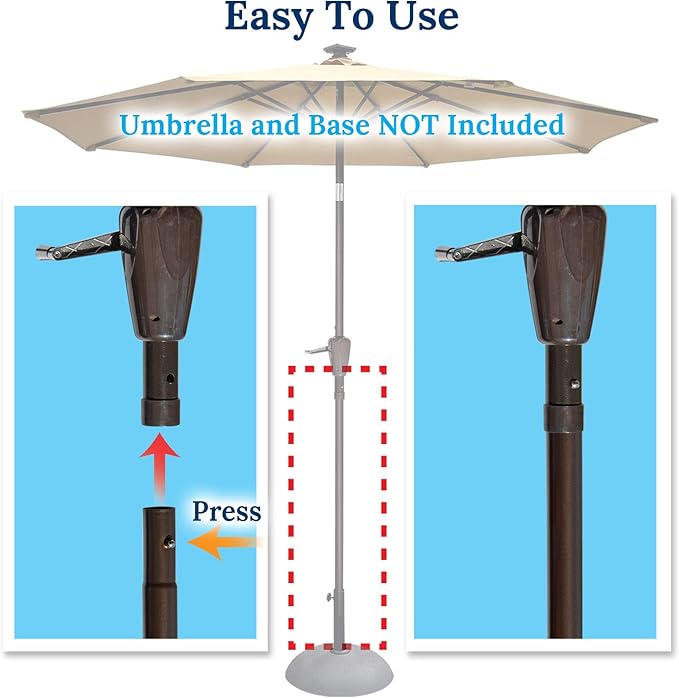 BenefitUSA 1.5" Diameter Patio Umbrella Replacement Lower Pole with Bullet Buckle(45.6''x 1.5''(Dia))