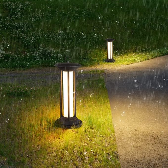 ANALYST Modern Waterproof Lawn Lights Outdoor Garden Patio Yard Lamps External Landscape Path Lights Floor Mount Light Fixture for Villa Porch Walkway Driveway Pathway H24.03in,Modern Wall Sconces