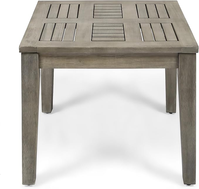 Christopher Knight Home Hampton Outdoor 3 Piece Acacia Wood and Wicker Conversation Set with Club Chairs and Side Table, 28.25 "W x 31 "D x 31.5 "H, Mixed Black + Weathered Gray