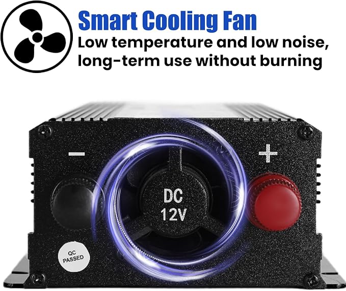 1500 Watt Power Inverter with LED Display,Dual AC Outlets,USB Port, 12V DC to 110V AC Converter Car Power Inverter for Vehicles, Car, RV, Truck, Off Grid Solar System, Outdoor Camping