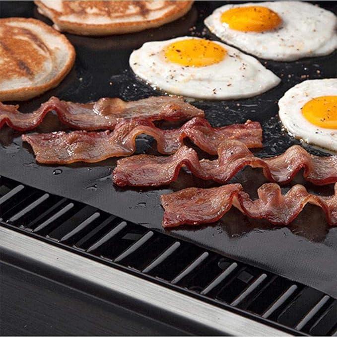 Dailyart 19x15inch Grill Mats for Outdoor Grill, Set of 5 Non-stick Teflon Grill Mat, Upgraded & Enlarged Reusable Grill Mats for Grilling, BBQ Grilling Accessories for Gas, Charcoal, Electric
