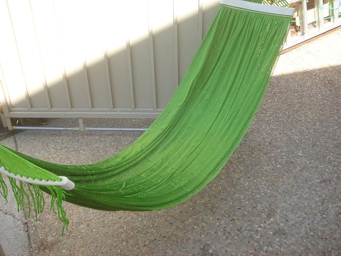 Indoor/outdoor Adult Hammock Swing Bed Extra Large 80" Long for Adult up to 80" Tall, Green