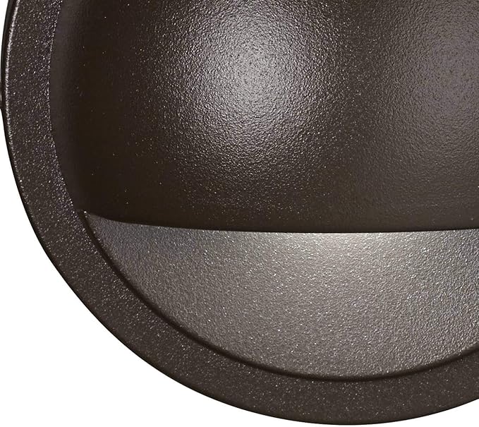 Kichler Half Moon 4" 3000K LED Deck and Step Light in Textured Architectural Bronze Finish, 15764AZT30R
