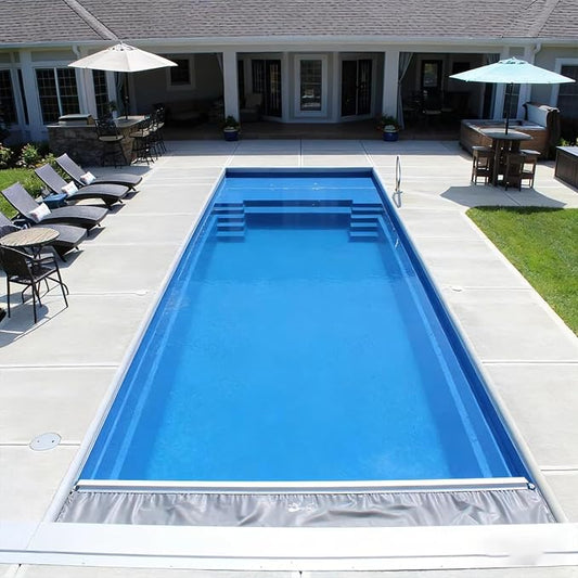 Backyard Large Above Ground Swimming Pool Container Shipping with Ladder for Adults for Water Games, Parties, and Daily Relaxation