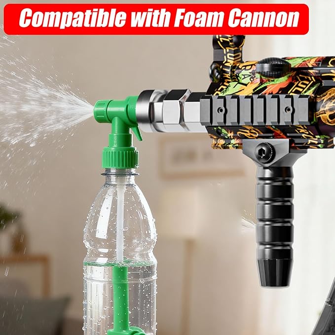 Swivel Pressure Washer Gun 3600 PSI – Easy Pull Trigger Handle with 3/8" Quick Connect Plug, Foam Cannon Compatible for Car, Home & Outdoor Cleaning (Green)