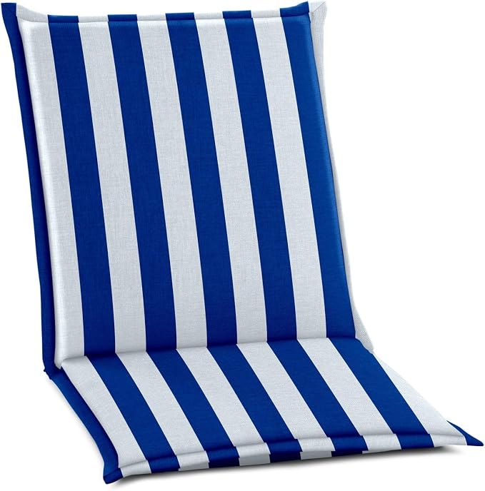 BrylaneHome Bh Outdoor Performance Flanged Hinged Cushion - Bright Cobalt Cabana