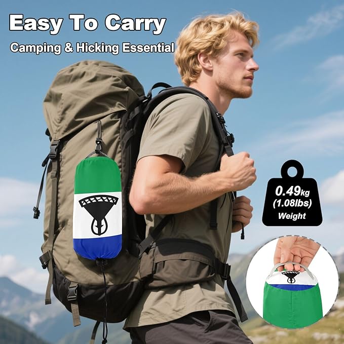 National Flag of Lesotho Hammocks with Portabl Carry Bag Backyard Hammock for Indoor Outdoor Patio