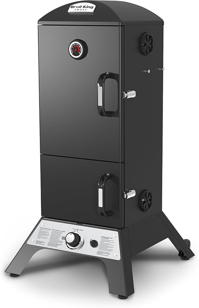 Broil King 923617 Vertical Natural Gas Cabinet Smoker, Black