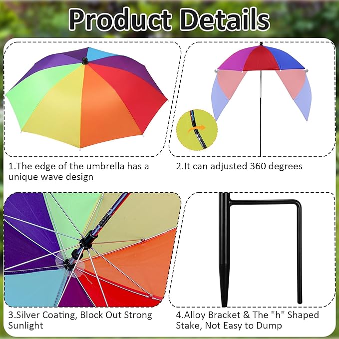 Plant Umbrellas for Outdoor Plants, Large Garden Plant Umbrella Shade Upgraded Adjustable Angle Height for Potted Plants Garden Beds