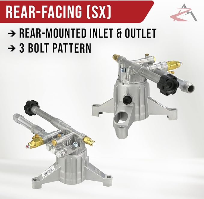 OEM | AR 7/8" Shaft 2600 PSI Gas PRESSURE WASHER PUMP SRMW2.2G26-EZ-SX, SRMW2.2G26EZSX
