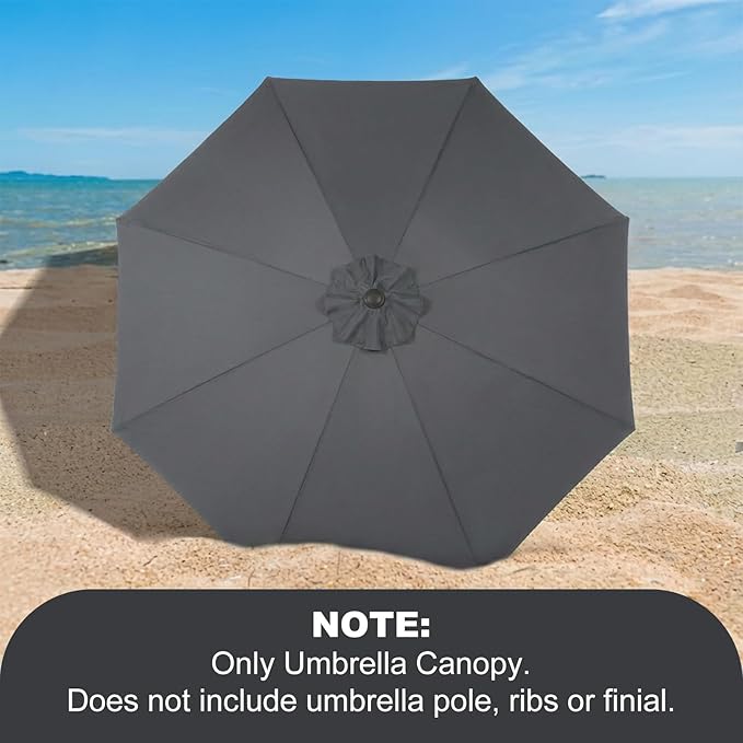 BPS Patio Umbrella Replacement Canopy for 9 ft 8 Ribs Table Umbrella, Outdoor Umbrella Replacement for Market Parasol, Canopy Only