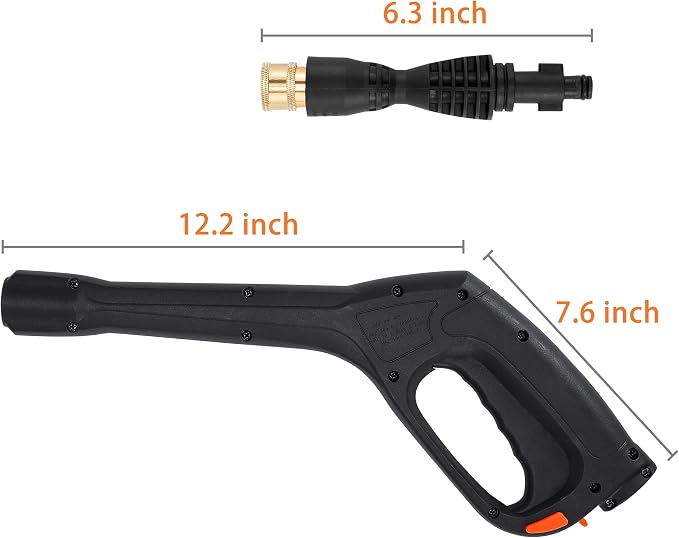 FIXFANS Pressure Washer Gun Kit with 5 Nozzles – Compatible with Some of Portland Husky Black Decker Ford Pulsar ShopForce Taskforce Powerwasher Taskmaster – Power Washer Gun with Adapter