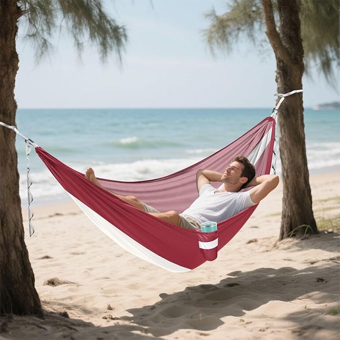 National Flag of Latvia Hammocks with Portabl Carry Bag Backyard Hammock for Indoor Outdoor Patio