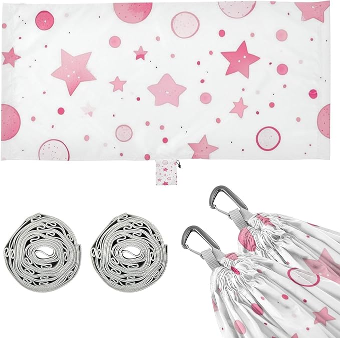 Pink Star Bubble 330lb Capacity Camping Hammocks Rope Hammock for Patio Backyard Lounge Base accesorios para Camping
