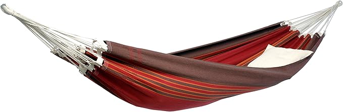 BYER OF MAINE Paradiso Hammock, Authentic Brazilian, Terra Cotta, Recycled Cotton/Polyester Blend, Double, 142" L x 68" W, Holds up to 400lbs