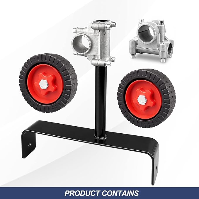 STELLALYRE Adjustable Support Wheels Auxiliary Wheels 26mm(1 inch) and 28mm(1.1inch) for Weed Trimmer Grass Cutter Parts Gas String Trimmer Petrol/Electric Brushcutter Strimmer