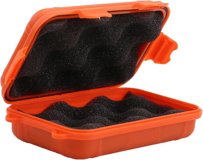 Brrnoo Outdoor Shockproof Box, Storage Containers, Shockproof Plastic Container Carry Boxes Camping Sealed Dry Box for Fishing Camping Hiking (Small Size)