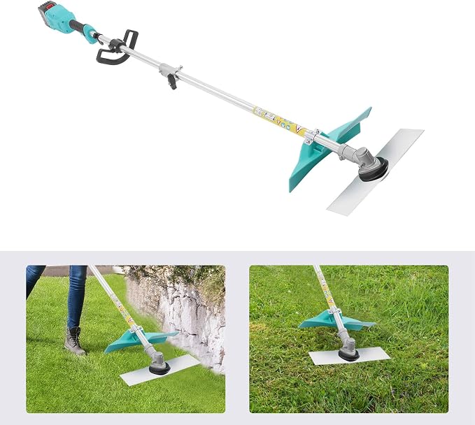 24V 6.0Ah Cordless Lawn Mower, Brushless Electric Mower with Battery and Charger, Lightweight for Small Yards, Rear Motor