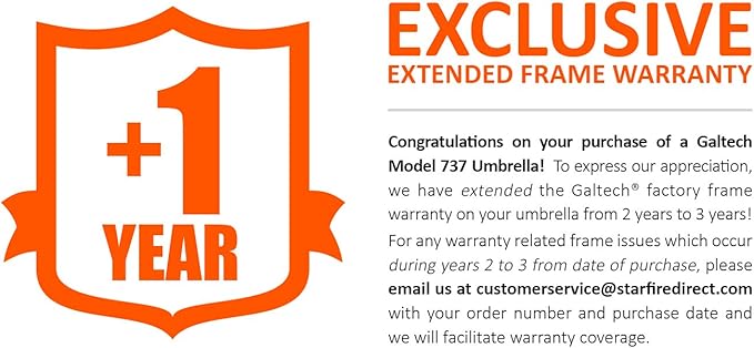 9-Foot Galtech (Model 737) Deluxe Auto-Tilt Umbrella with Antique Bronze Frame and Sunbrella Fabric Jockey Red (Includes Extended Frame Warrantee)