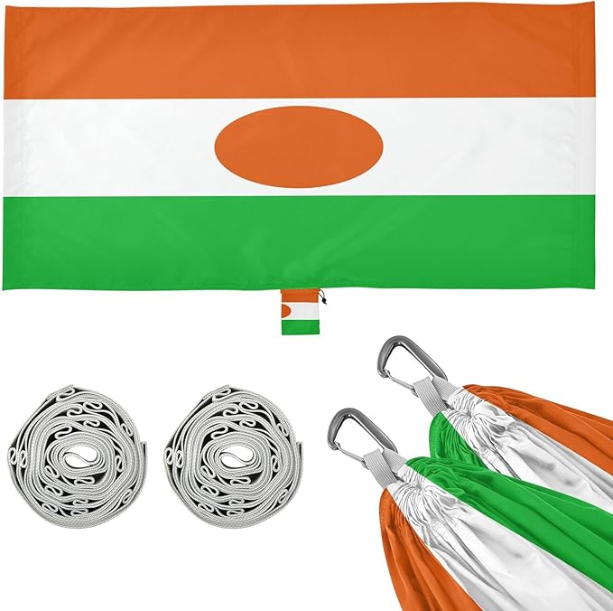National Flag of Niger Hammocks with Portabl Carry Bag Backyard Hammock for Indoor Outdoor Patio