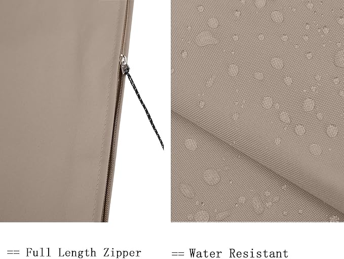 Patio Umbrella Cover for 6ft to 9ft Patio Umbrellas, Waterproof and Durable Market Umbrella Cover with Zipper and Rod