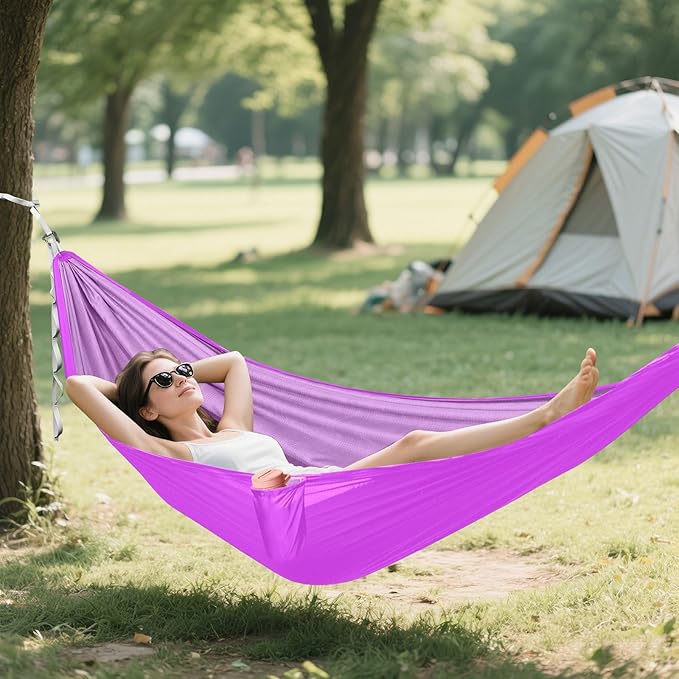 Purple 330lb Capacity Hammocks with Portabl Carry Bag Indoor Hammock for Patio Backyard Lounge Base hamacas para Patio