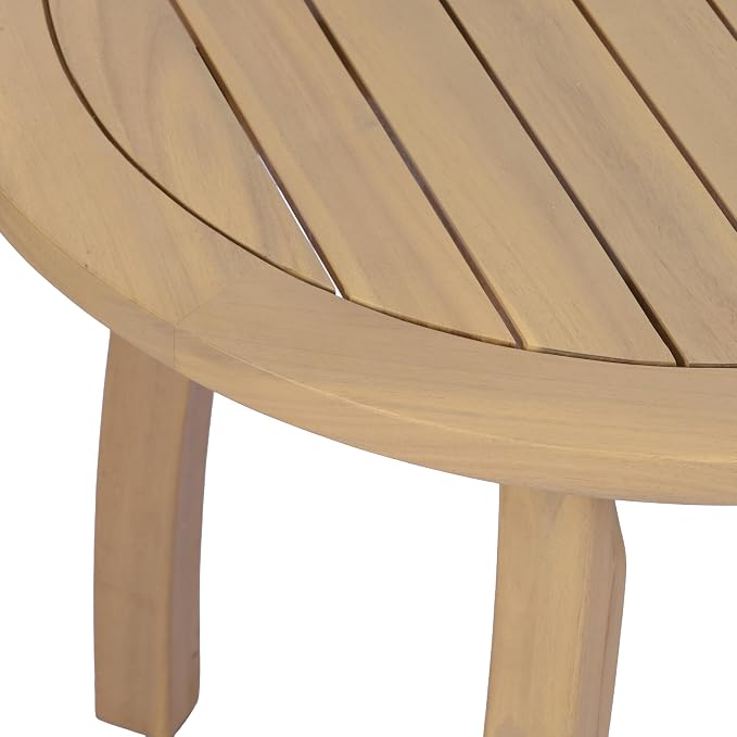 Christopher Knight Home Cascade 70" Outdoor Oval Dining Table, Acacia Wood Patio Dining Table for 4-6 People, Solid Wood Outdoor Table for Patio Deck Garden Backyard Dining, Light Teak