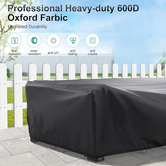 Patio Furniture Covers, Heavy Duty Outdoor Furniture Cover Waterproof, Sectional Sofa Set Covers Table and Chair Set Cover, 98"L×78"W×32"H