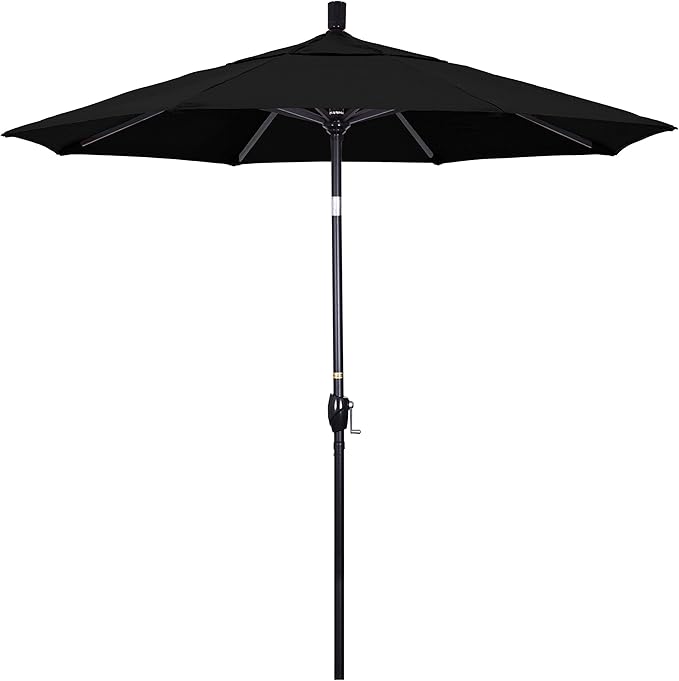 California Umbrella 7.5' Round Aluminum Market Umbrella, Crank Lift