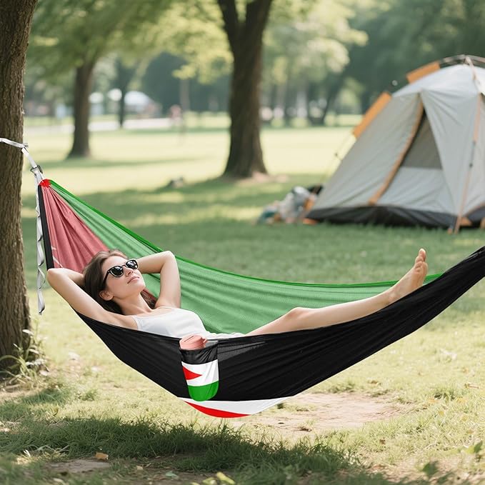 National Flag of Hammocks with Portabl Carry Bag Backyard Hammock for Indoor Outdoor Patio